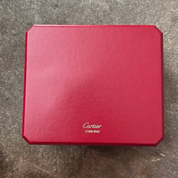 Cartier Red Leather Gold Snap Bracelet Box Gift - Picture 9 of 9